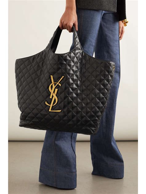 ysl black large tote|saint laurent large shopping tote.